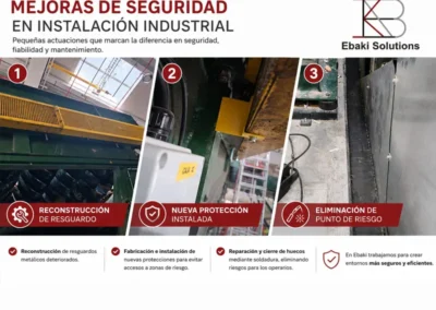 Mejoras de seguridad en instalación industrial